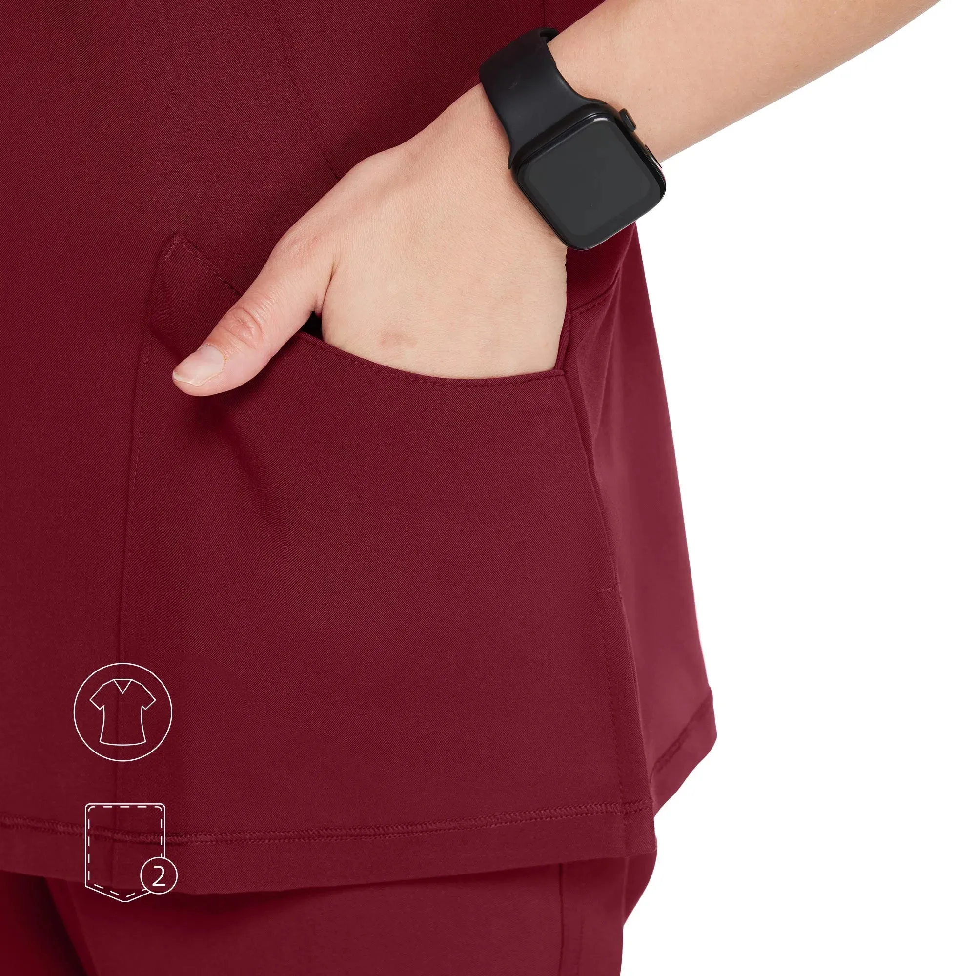 Atlas Y-Neck Zip Scrub Top sold by Uniforms World product image thumbnail 5