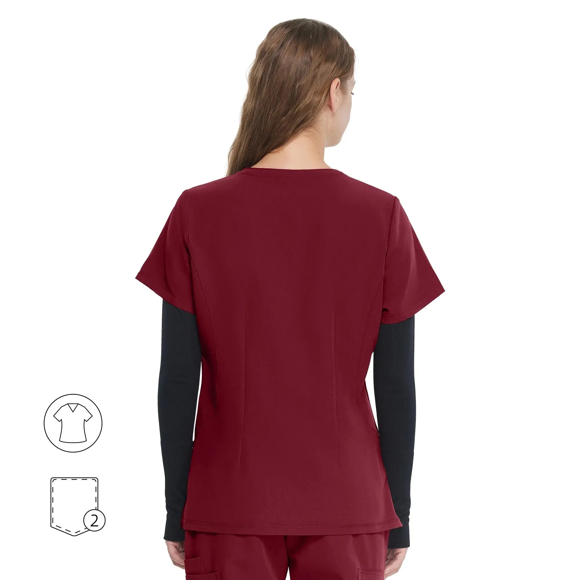 Atlas Y-Neck Zip Scrub Top sold by Uniforms World product image thumbnail 2