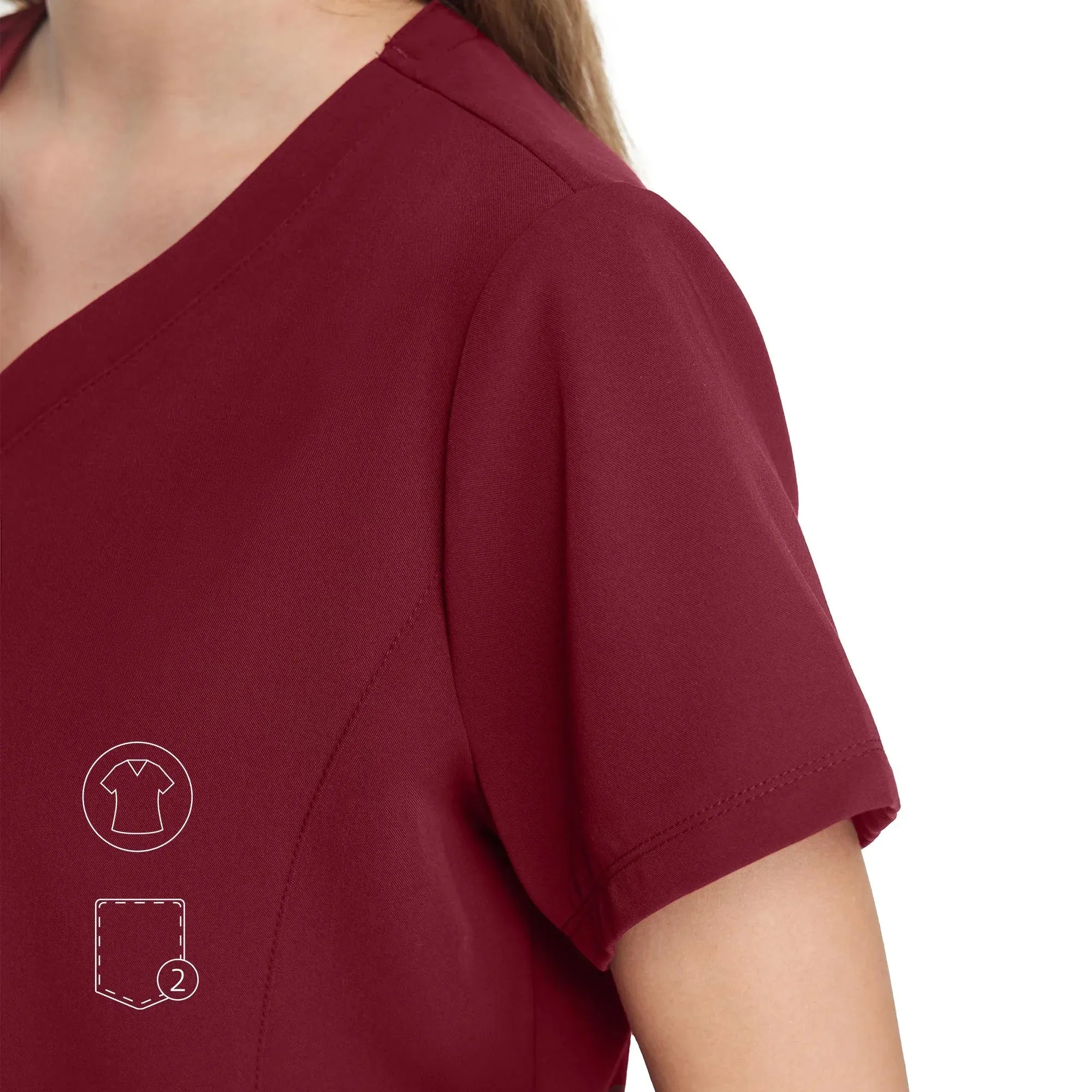 Atlas Y-Neck Zip Scrub Top sold by Uniforms World product image thumbnail 4