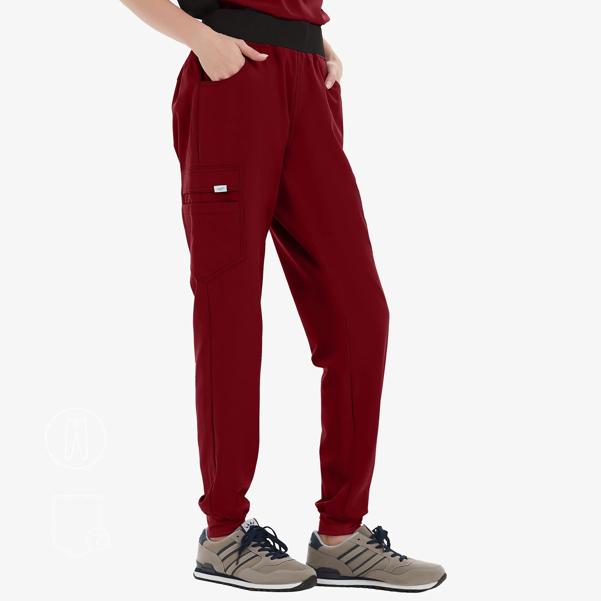 Amelie 7-Pockets Jogger Scrub Pants sold by Uniforms World product image thumbnail 2