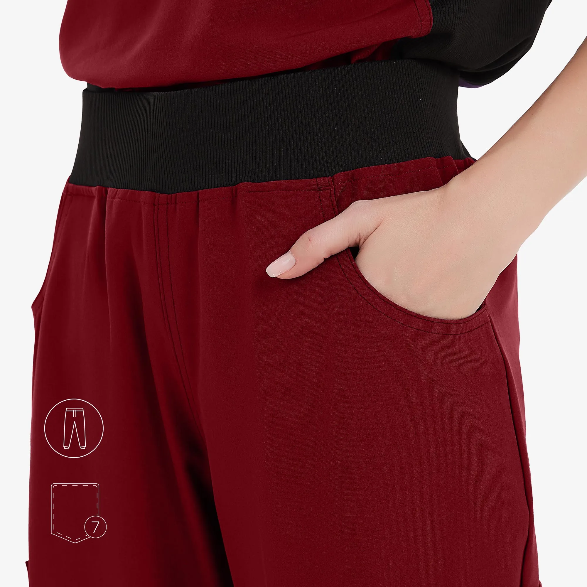 Amelie 7-Pockets Jogger Scrub Pants sold by Uniforms World product image thumbnail 3