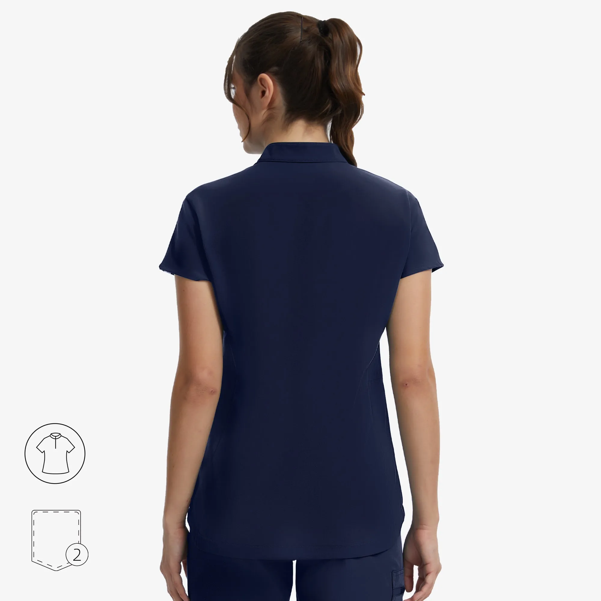 Avant Mandarin Collar Scrub Top - Classic sold by Uniforms World product image thumbnail 2
