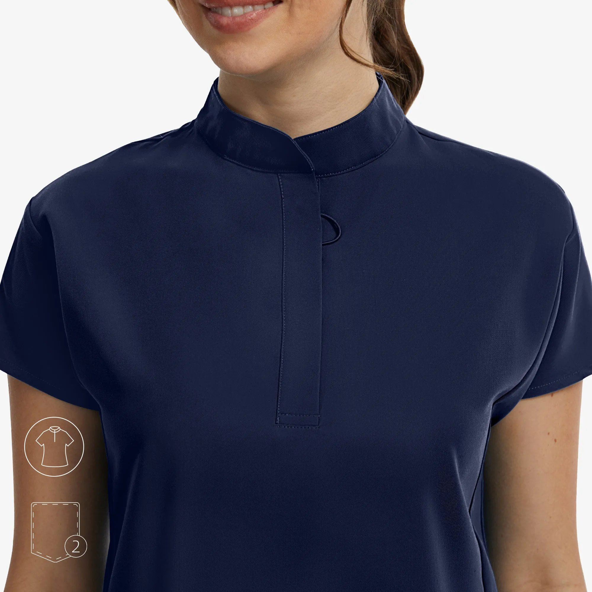 Avant Mandarin Collar Scrub Top - Classic sold by Uniforms World product image thumbnail 3