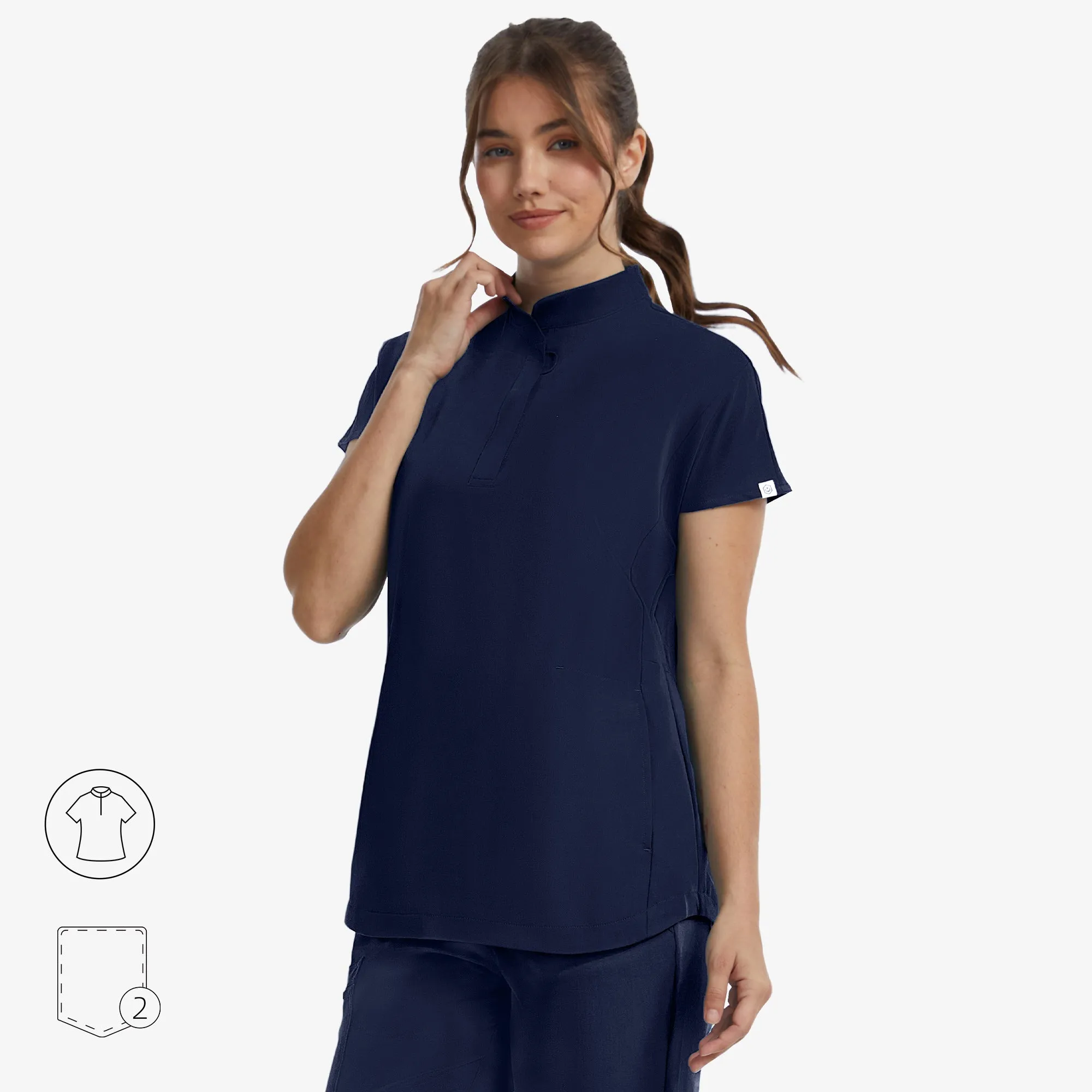 Avant Mandarin Collar Scrub Top - Classic sold by Uniforms World