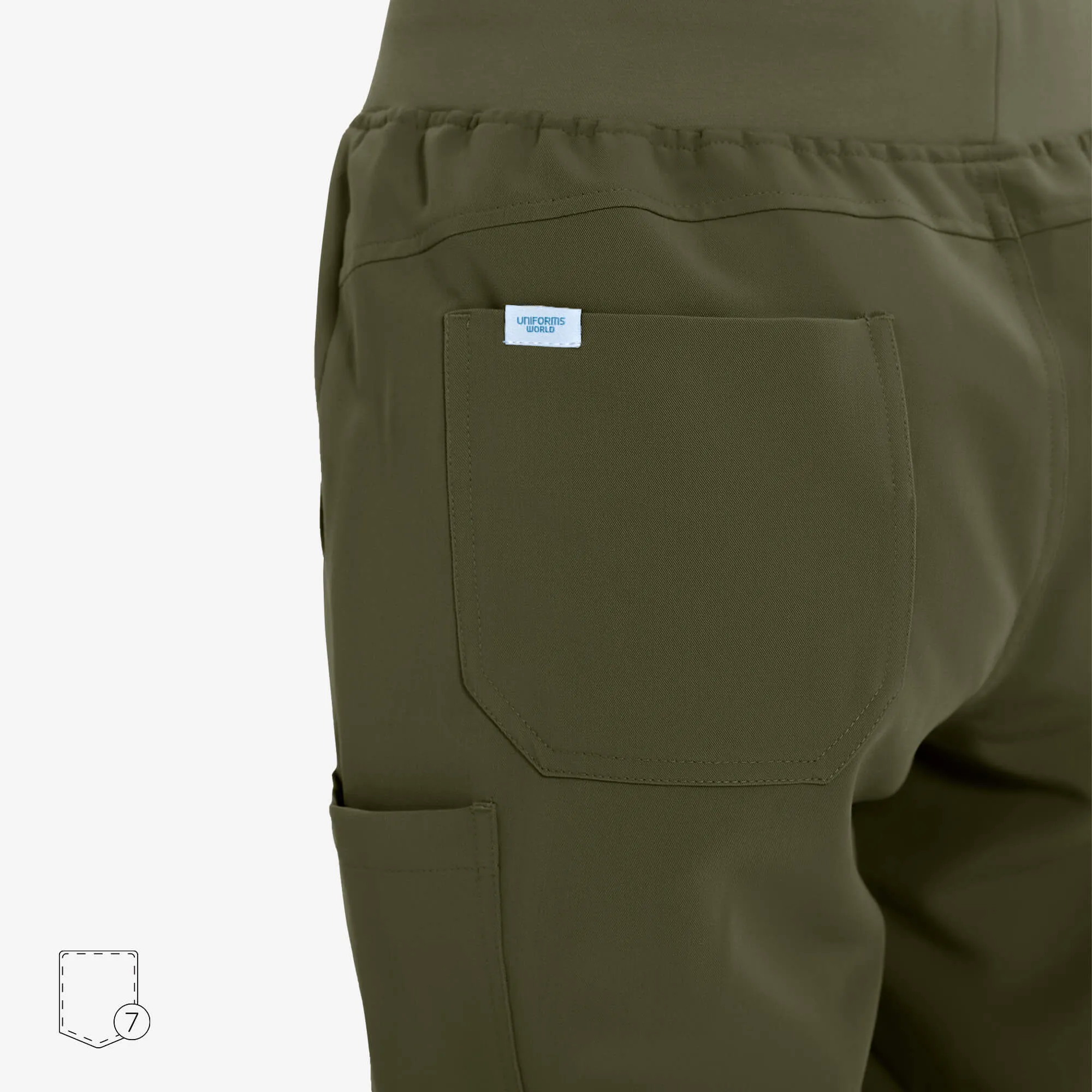 Emerald Skinny Scrub Pants sold by Uniforms World product image thumbnail 4