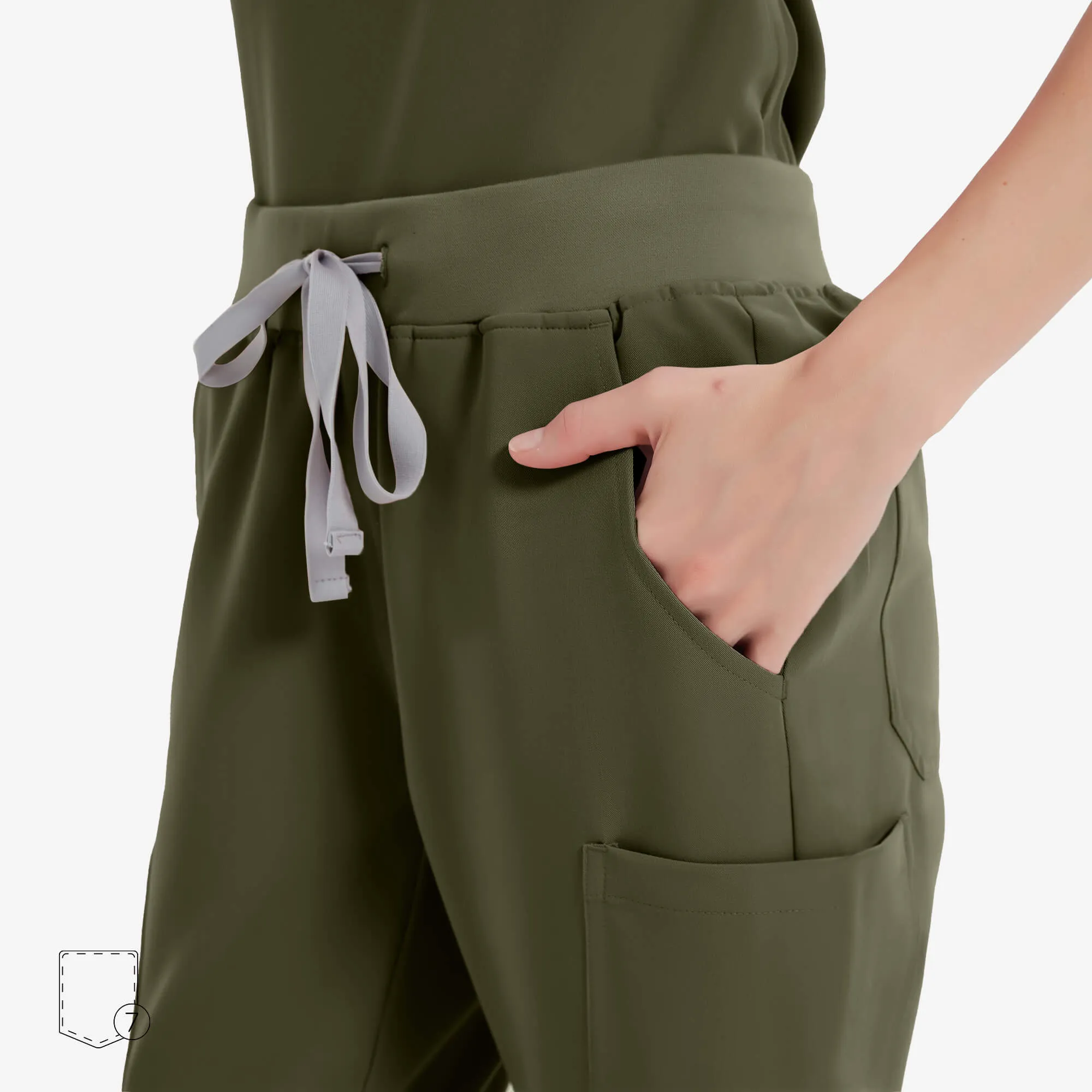 Emerald Skinny Scrub Pants sold by Uniforms World product image thumbnail 3
