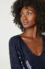 ASHA SEQUIN TOP IN NAVY sold by Velvet Tees