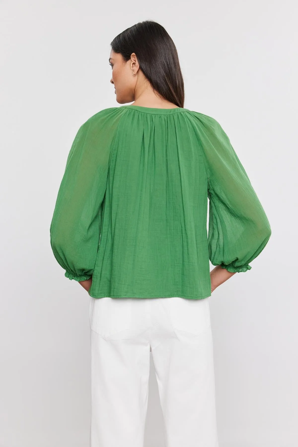 DENICE COTTON GAUZE TOP IN GRASS sold by Velvet Tees product image thumbnail 2