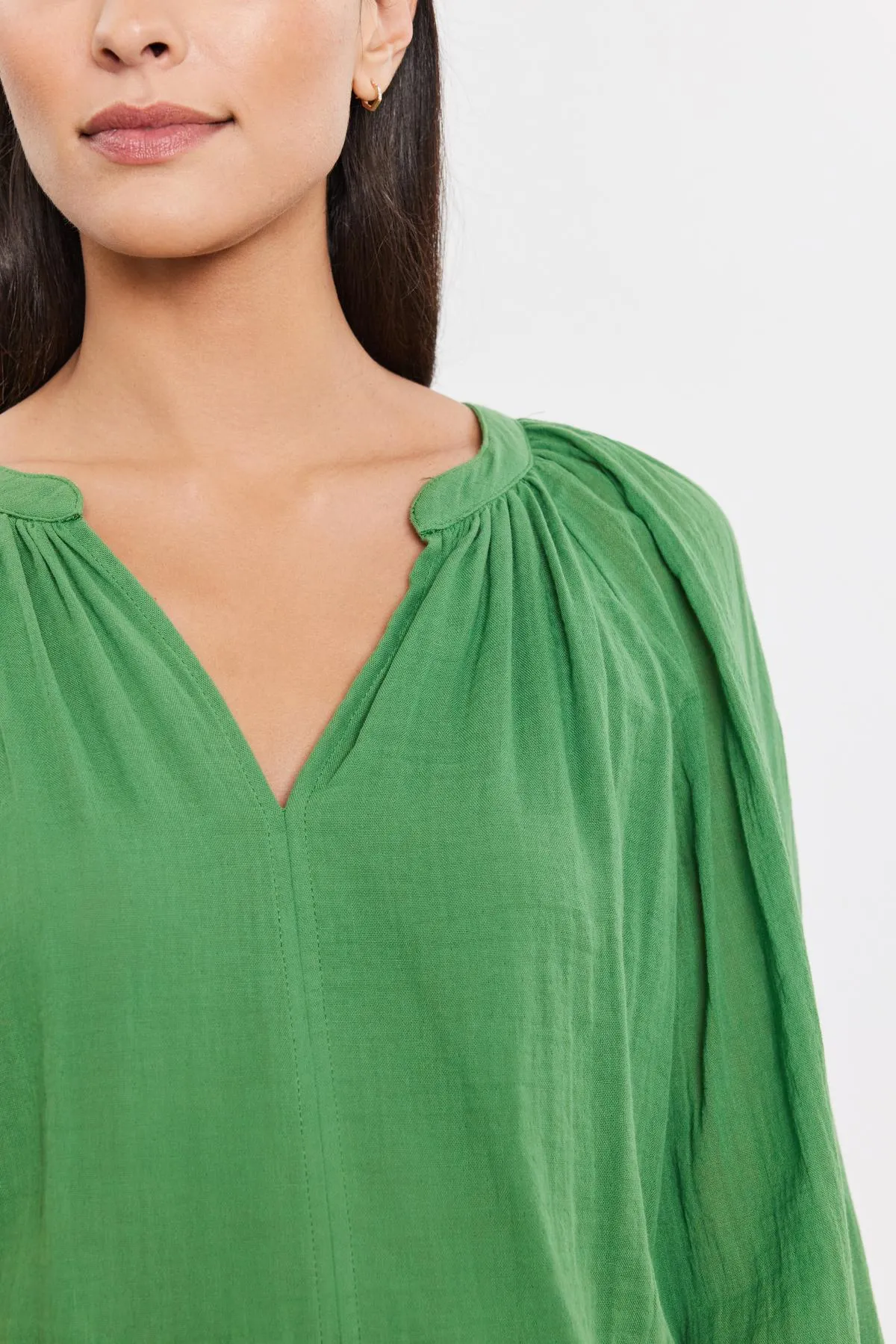 DENICE COTTON GAUZE TOP IN GRASS sold by Velvet Tees product image thumbnail 3