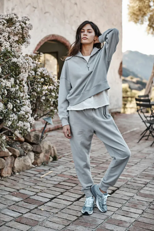 ROXIE MOCK NECK ZIP SWEATSHIRT IN CIRRUS sold by Velvet Tees