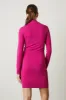 CHARLENE VISCOSE RIB MOCK NECK DRESS IN JEWEL sold by Velvet Tees