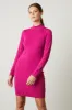 CHARLENE VISCOSE RIB MOCK NECK DRESS IN JEWEL sold by Velvet Tees