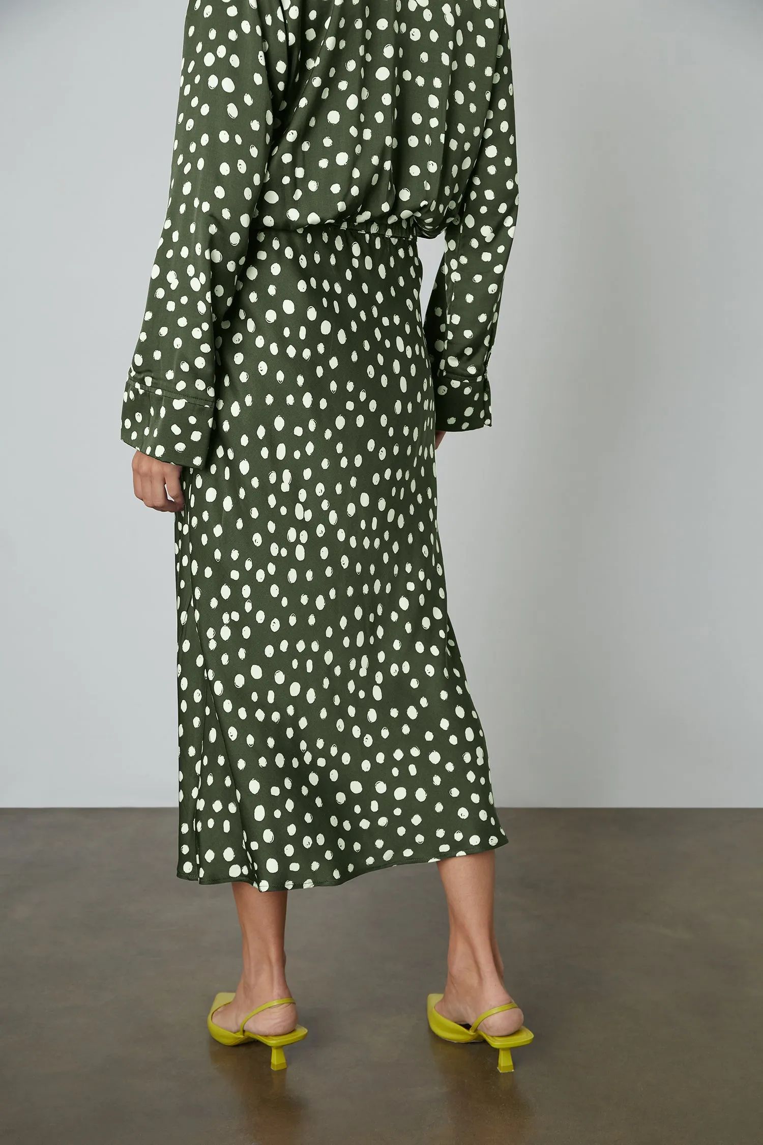 KAIYA POLKA DOT SKIRT IN GREEN sold by Velvet Tees product image thumbnail 3