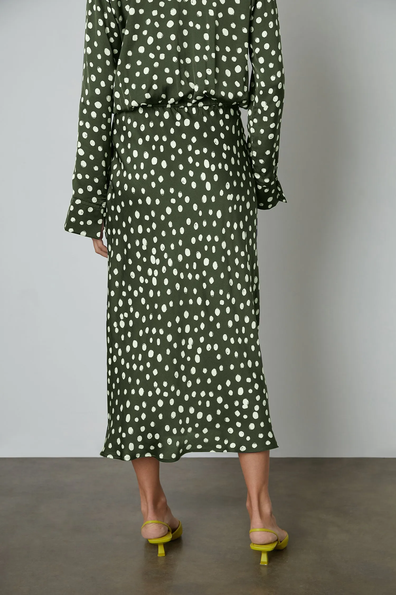 KAIYA POLKA DOT SKIRT IN GREEN sold by Velvet Tees product image thumbnail 4