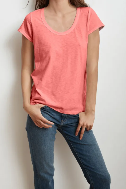 KATIE CITY COTTON SLUB TEE IN TUTU sold by Velvet Tees