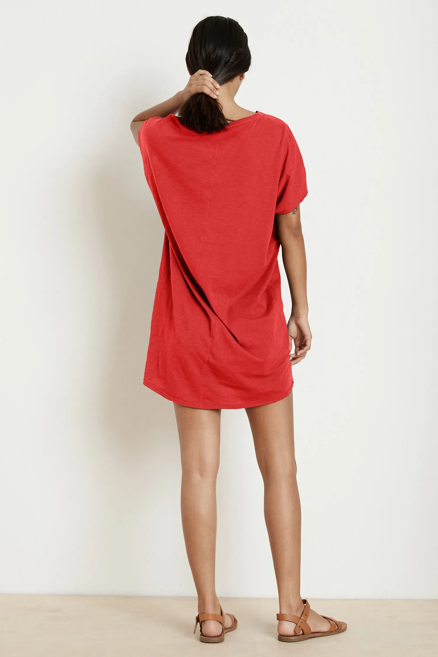 ANNIE COTTON SLUB T-SHIRT DRESS IN JESTER sold by Velvet Tees product image thumbnail 2