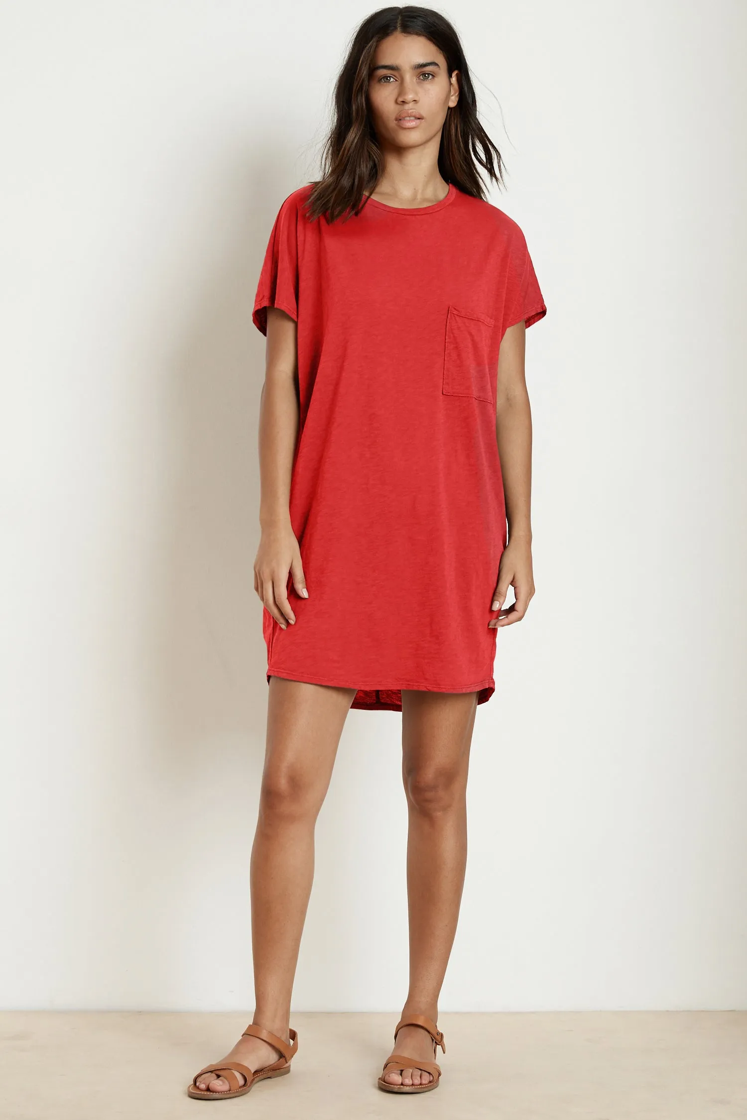 ANNIE COTTON SLUB T-SHIRT DRESS IN JESTER sold by Velvet Tees