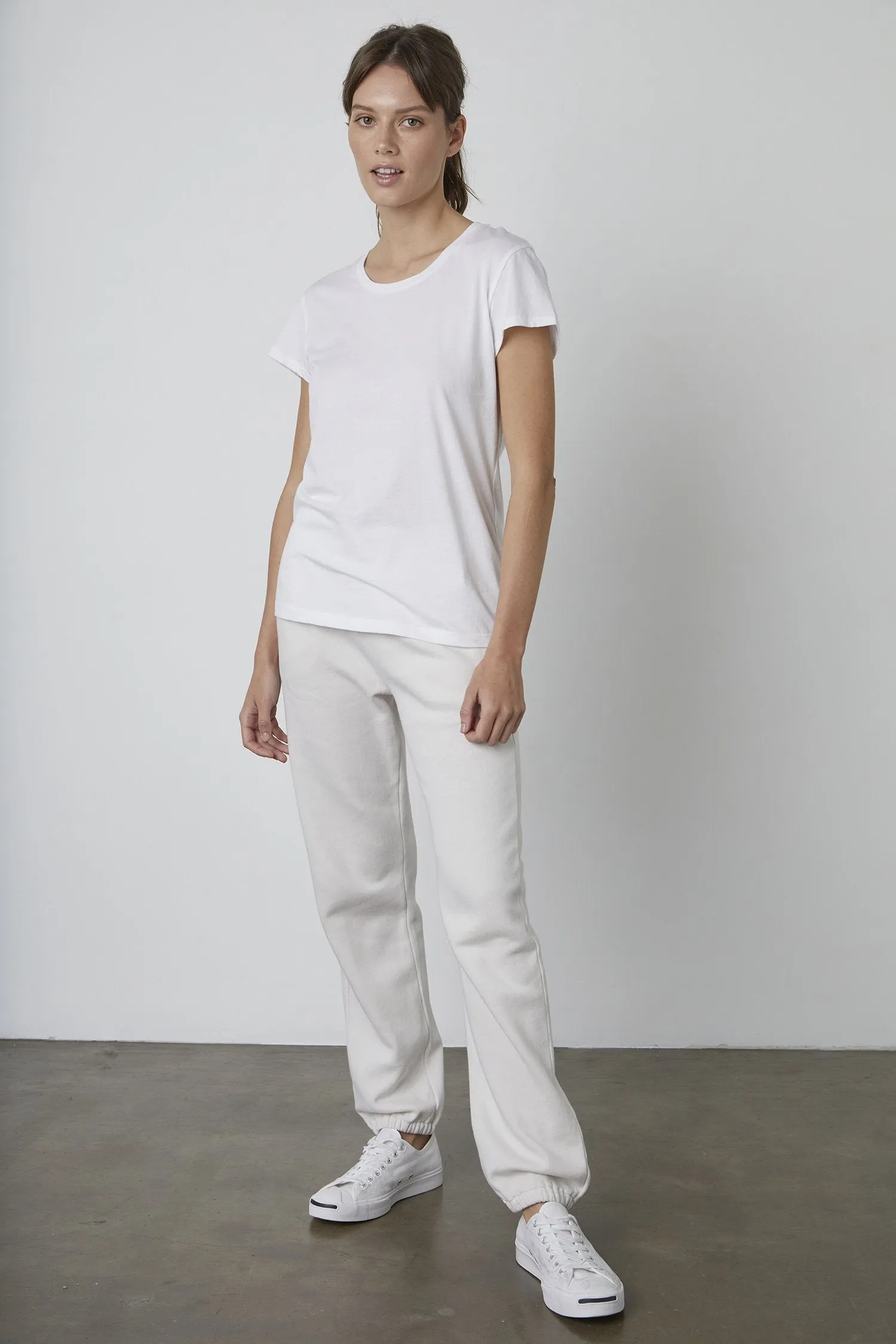 TRISHA WHISPER COTTON T-SHIRT IN WHITE sold by Velvet Tees product image thumbnail 2