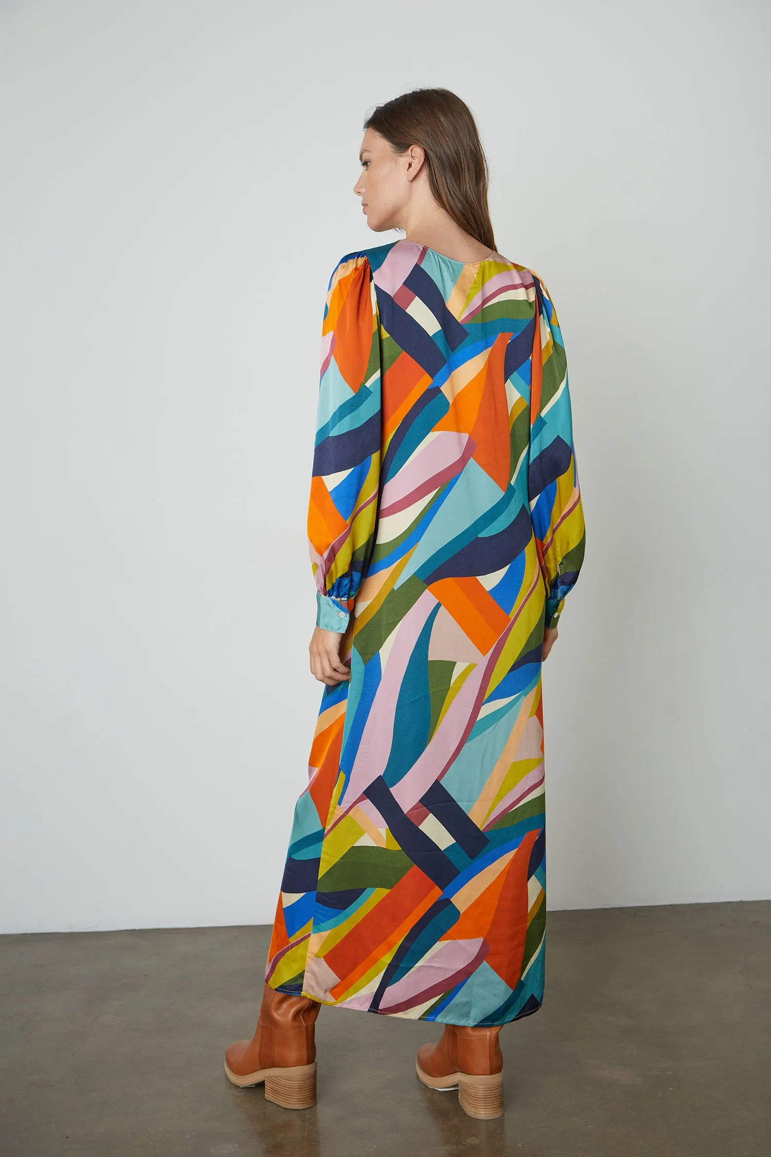 NYOMI PRINTED MIDI DRESS IN MULTI sold by Velvet Tees product image thumbnail 2