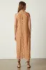 CATERINA GEO PRINT CREPE DRESS IN ORANGE sold by Velvet Tees