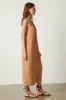 CATERINA GEO PRINT CREPE DRESS IN ORANGE sold by Velvet Tees