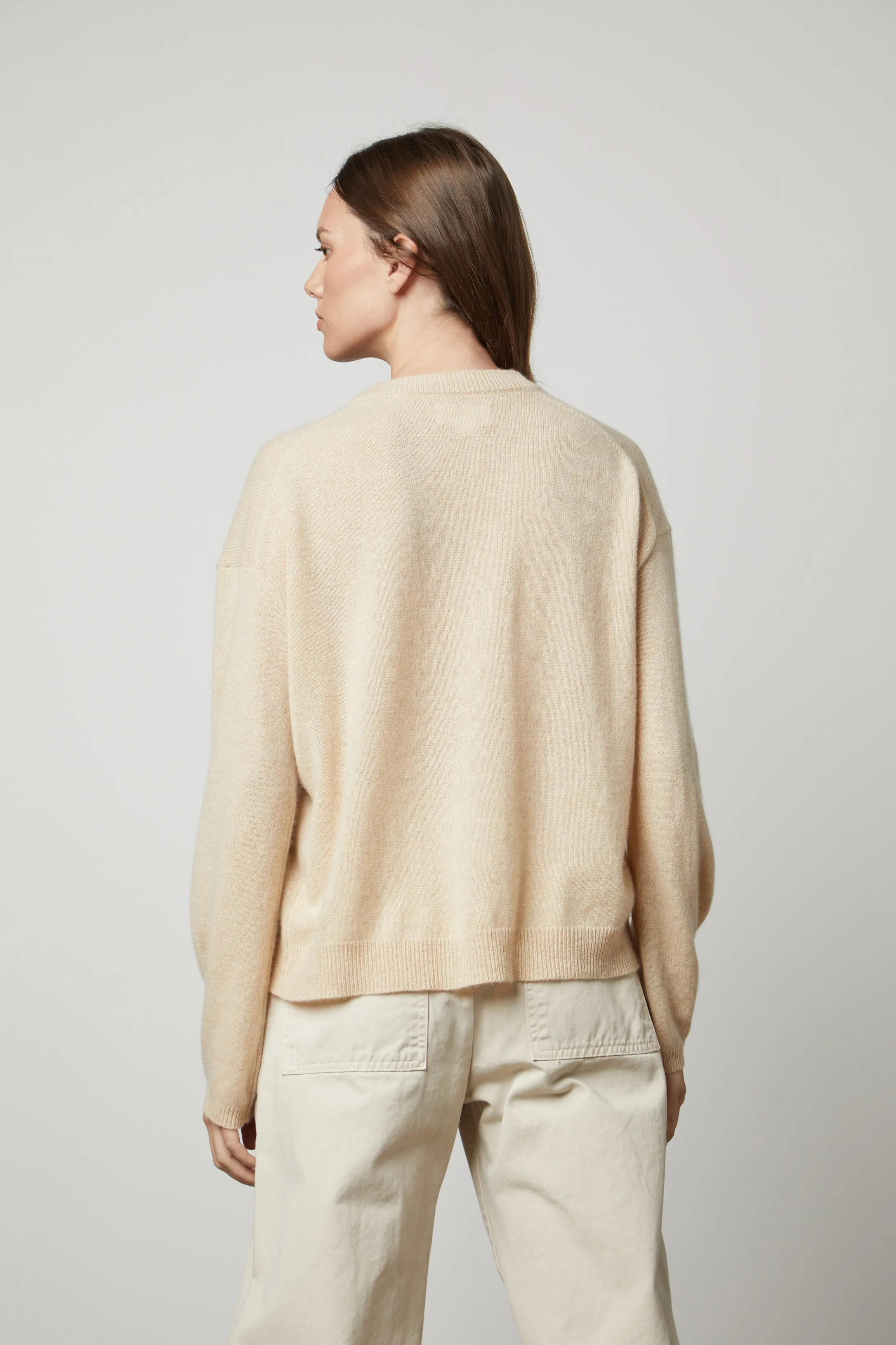 BRYNNE CASHMERE KNIT IN ALMOND sold by Velvet Tees product image thumbnail 3
