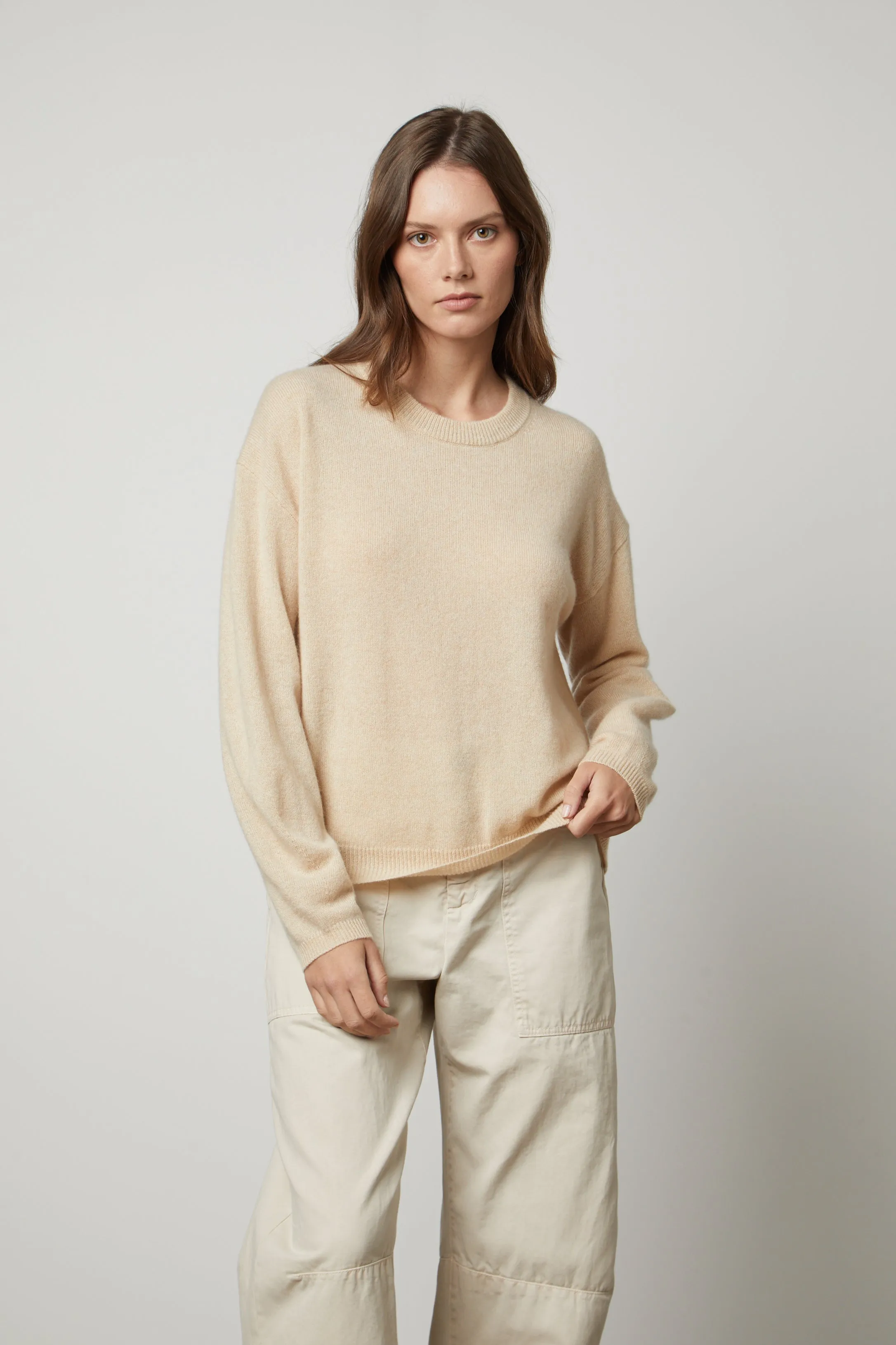 BRYNNE CASHMERE KNIT IN ALMOND sold by Velvet Tees product image thumbnail 5