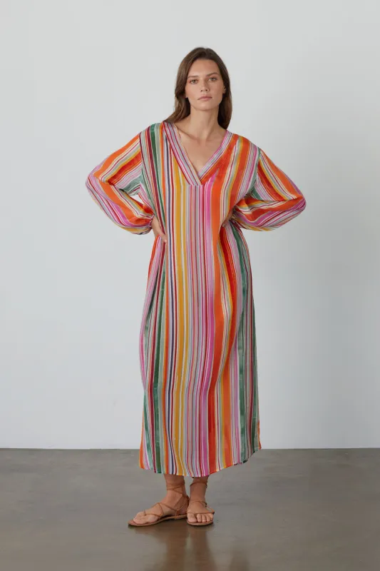 PIA PRINTED MAXI DRESS IN MULTI sold by Velvet Tees