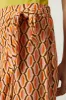 ALISHA GEO PRINT CREPE SKIRT IN ORANGE sold by Velvet Tees