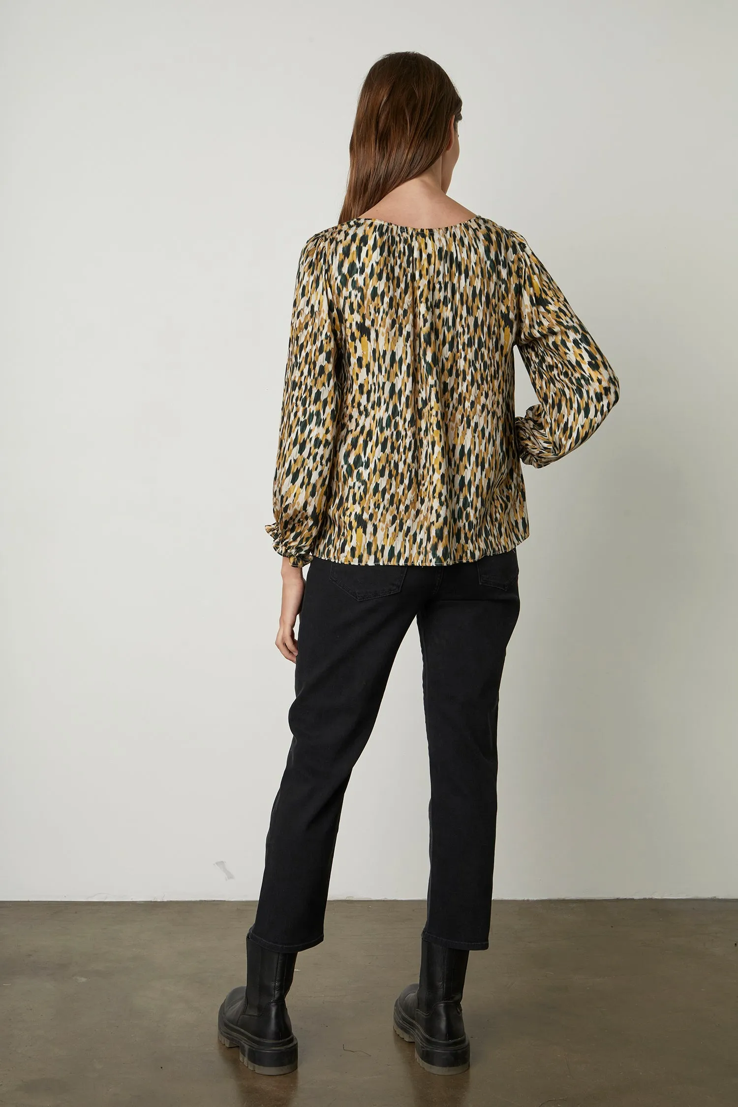 HADLEE PRINTED BLOUSE IN GEM sold by Velvet Tees product image thumbnail 5
