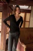 JANESSA TENCEL JERSEY V NECK TOP IN BLACK sold by Velvet Tees