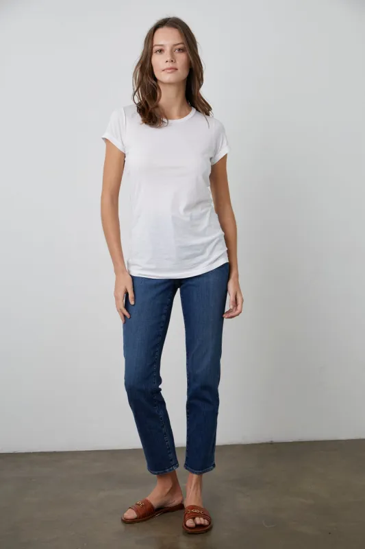 JEMMA GAUZY WHISPER TOP IN WHITE sold by Velvet Tees