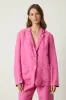CASSIE HEAVY LINEN BLAZER IN FLAMINGO sold by Velvet Tees