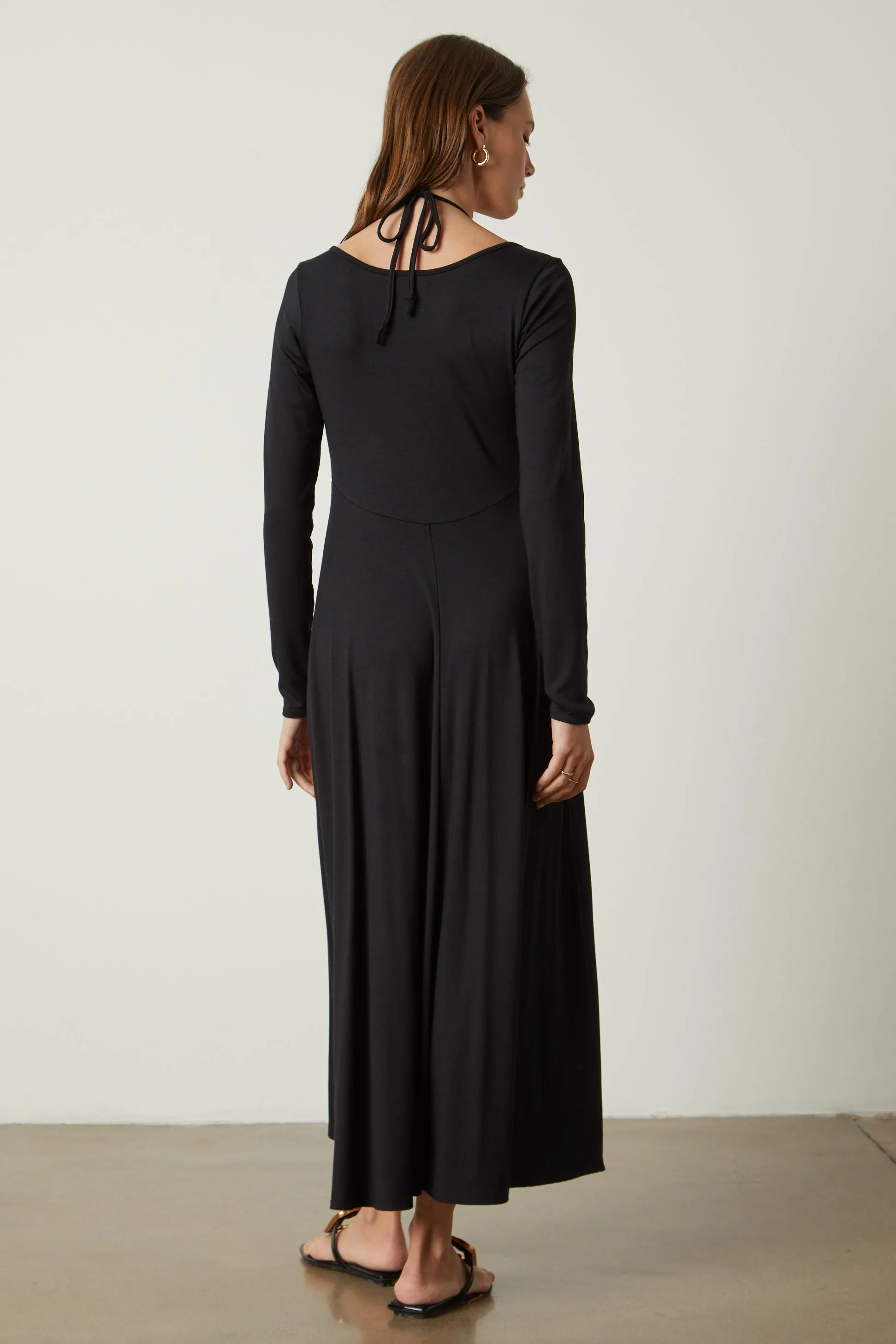 JULES MODAL JERSEY DRESS IN BLACK sold by Velvet Tees product image thumbnail 3