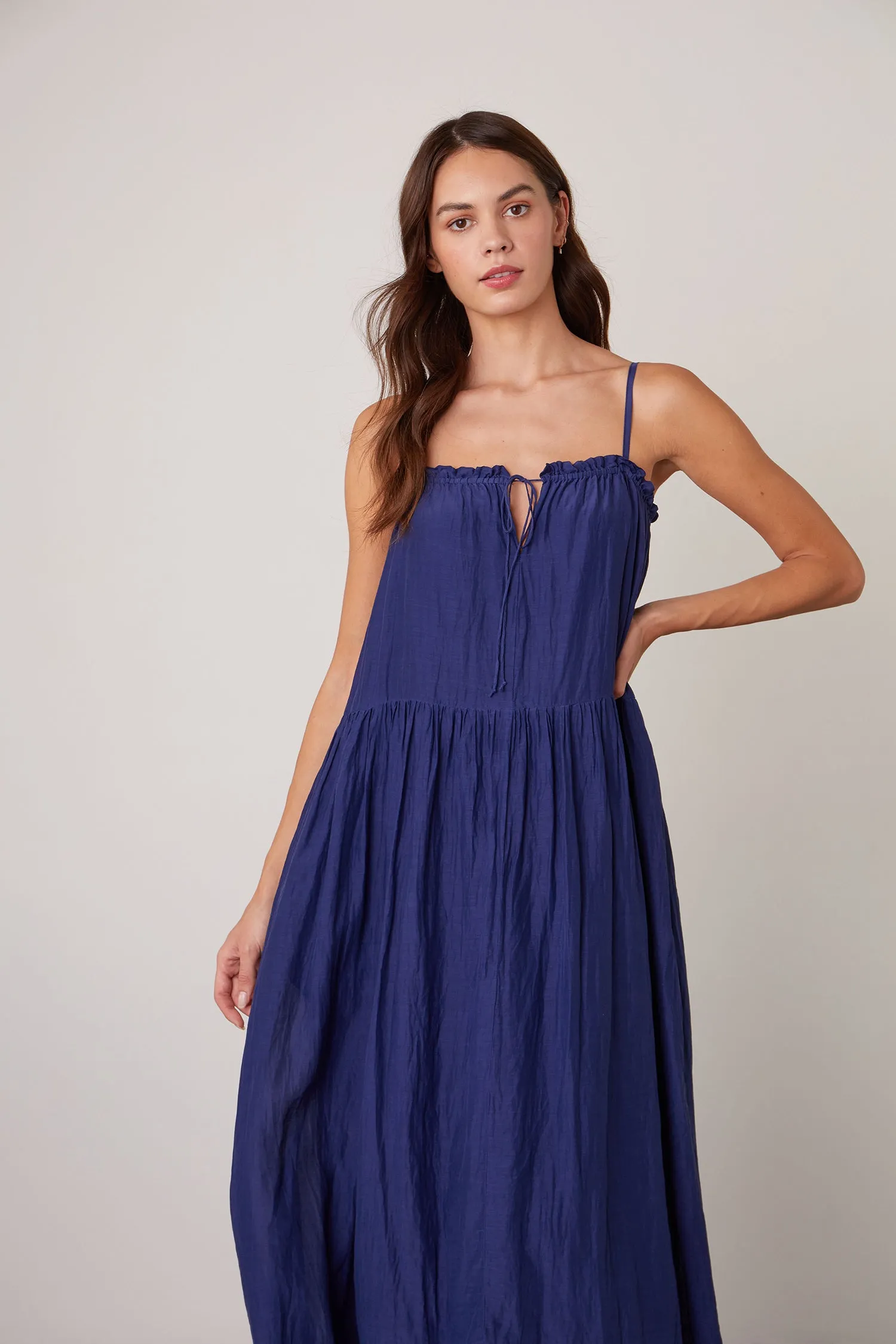 FARRAH RUFFLE CAMI DRESS IN CAVERN sold by Velvet Tees product image thumbnail 3