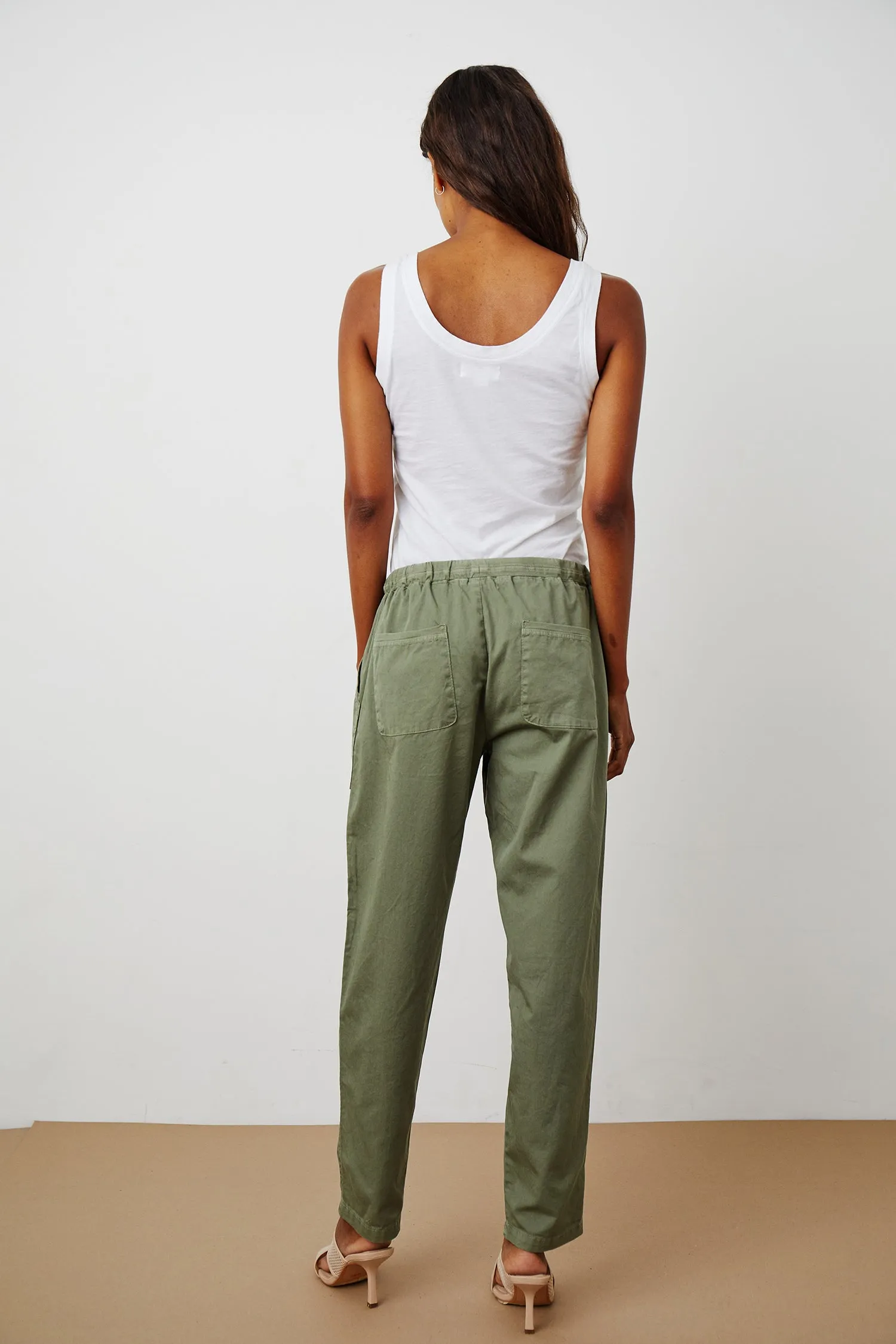 MISTY TROUSERS COTTWILL IN SAGE sold by Velvet Tees product image thumbnail 3