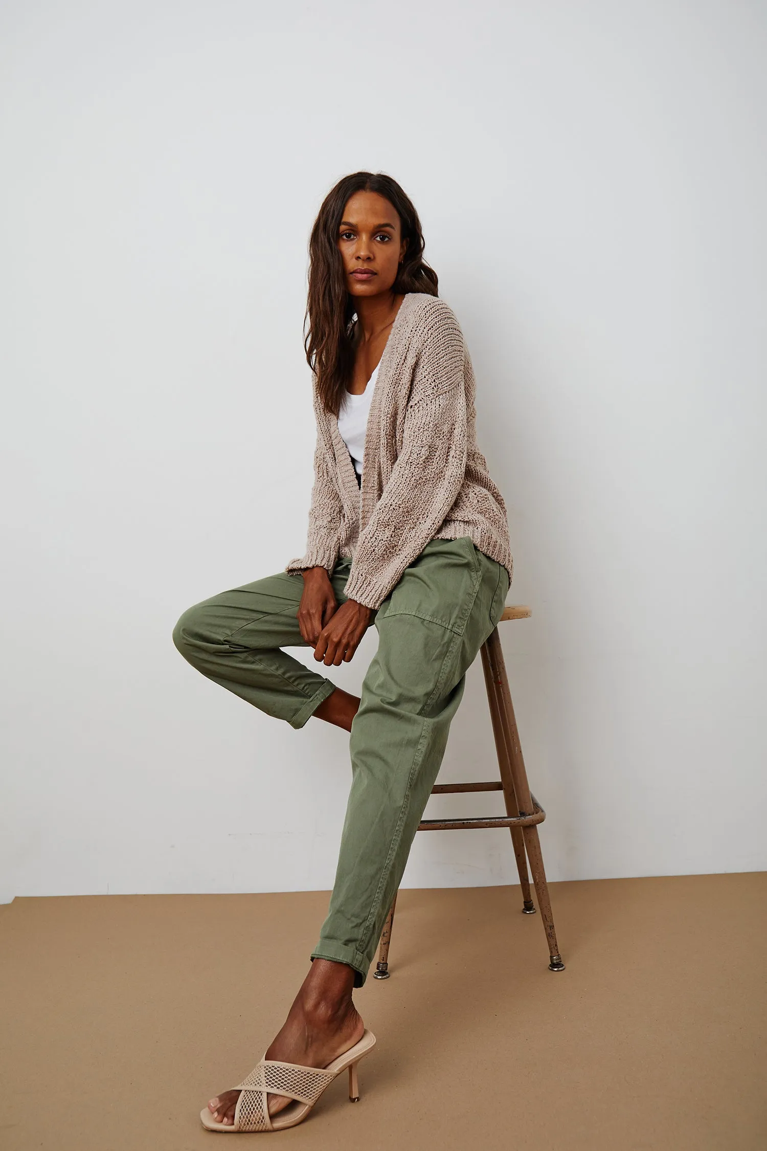 MISTY TROUSERS COTTWILL IN SAGE sold by Velvet Tees product image thumbnail 2