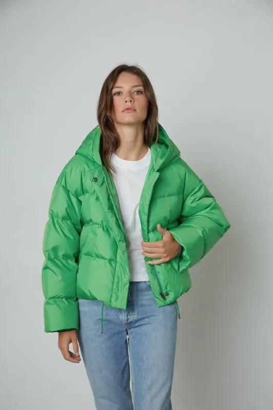RAYLIN PUFFER JACKET IN GREEN sold by Velvet Tees