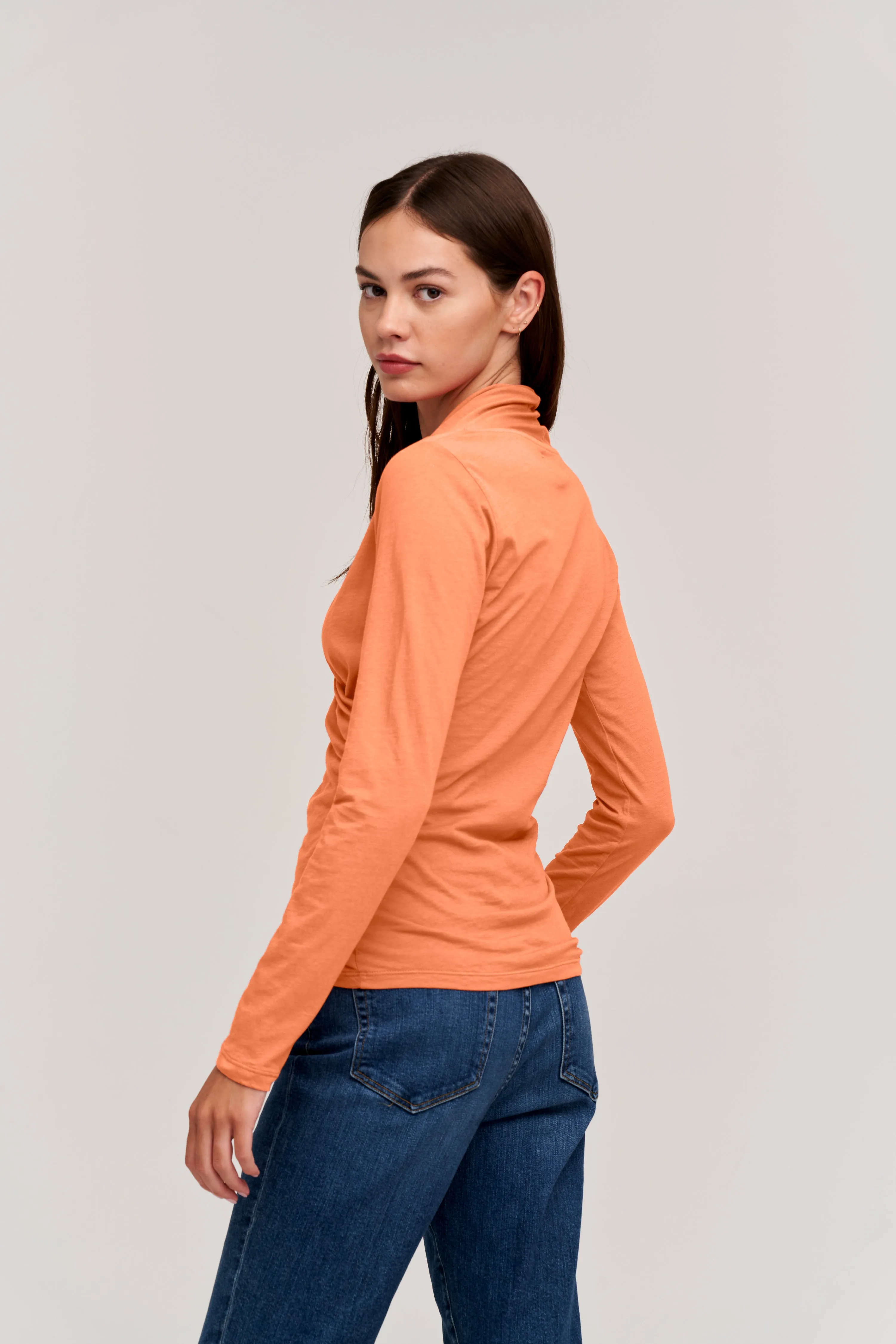 MERI GAUZY WHISPER TOP IN CORAL sold by Velvet Tees product image thumbnail 2