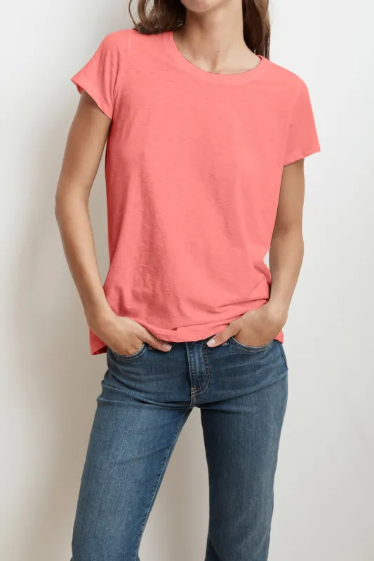 TRESSA COTTON SLUB T-SHIRT IN TUTU sold by Velvet Tees