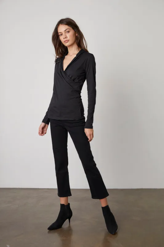 MERI GAUZY WHISPER TOP IN BLACK sold by Velvet Tees