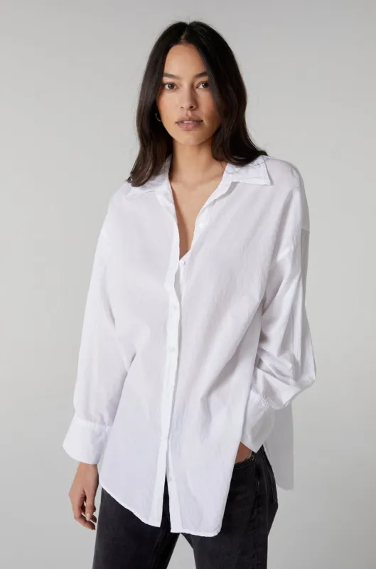 REDONDO BUTTON-UP SHIRT IN WHITE sold by Velvet Tees