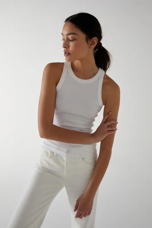 CRUZ TANK TOP IN WHITE sold by Velvet Tees