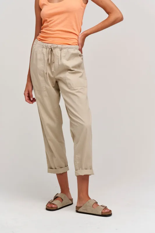MISTY TROUSERS COTTWILL IN OATMEAL sold by Velvet Tees