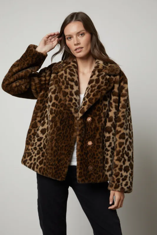 AMANI JACKET IN LEOPARD sold by Velvet Tees