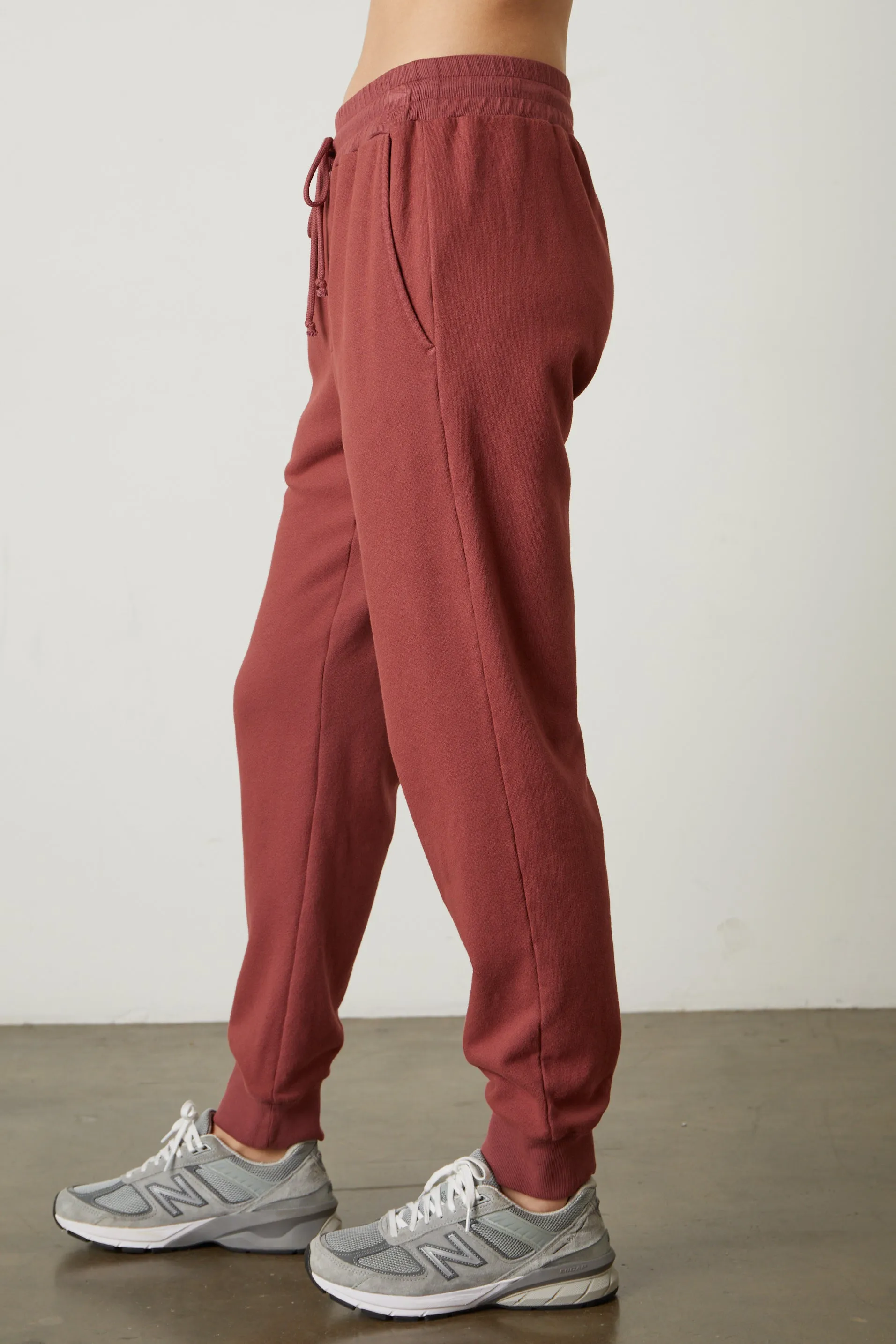 DELILAH SOFT FLEECE JOGGER IN FEMME sold by Velvet Tees product image thumbnail 2
