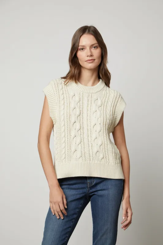 HADDEN KNIT TOP IN FLAX sold by Velvet Tees