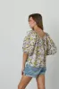 ZOEY PRINTED BOHO TOP IN LILYPAD sold by Velvet Tees