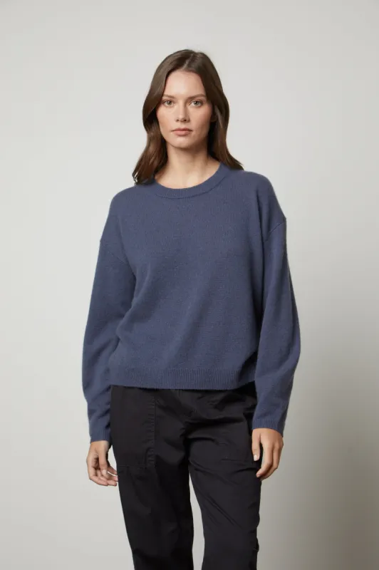 BRYNNE CASHMERE KNIT IN CASPIAN sold by Velvet Tees
