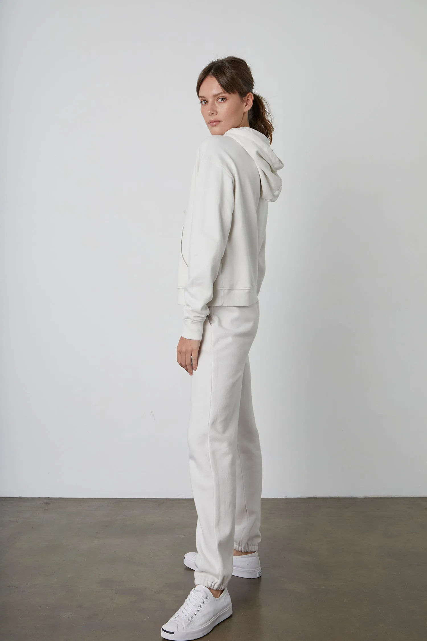 MICHELLE FLEECE HOODIE IN COCONUT sold by Velvet Tees product image thumbnail 5